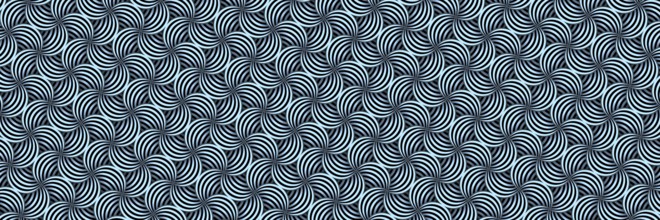 An illustration of a bright blue abstract flower swirl background