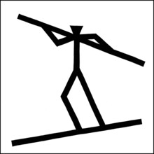 Illustration line drawing balancing, india, asia