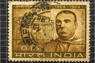Asutosh mookerjee, postage stamps, india, asia