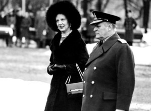 Margrethe II of Denmark. Here together with Olav V of Norway (1903-1991) King of Norway 1959-1991