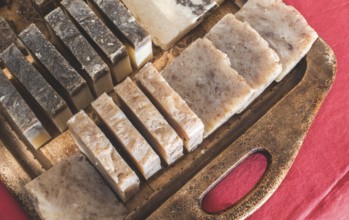 Handmade soap with herbs