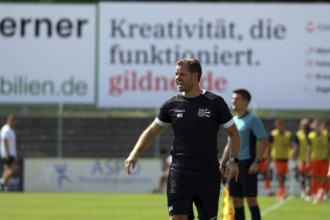 Mario Klotz (Head Coach FC 08 Villingen) at the match of the Soccer-RL SW 24-25: Sptg. 6: FC 08
