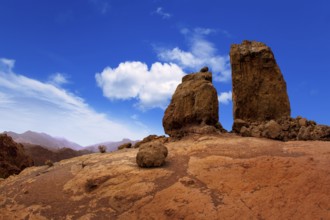 Gran canaria Roque Nublo Tejeda blue sky in canary Islands
