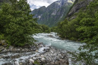 The Kjenndalsbreen is part of the Jostedalsbreen, one of the largest glaciers in Norway, and forms
