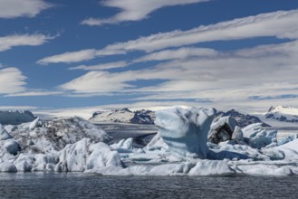 Jökulsarlon glacier lagoon, south coast, Iceland, Europe