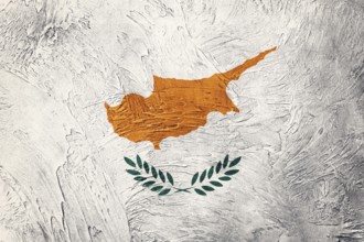 Grunge Cyprus flag. Cyprus flag with grunge texture