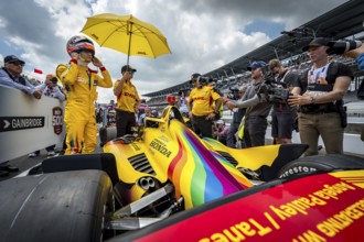 ALEX PALOU (10) of Barcelona, Spain prepares to qualify for the 108th Running of the Indianapolis