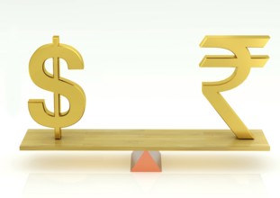 Balancing, united states, dollar and indian rupee, india, asia