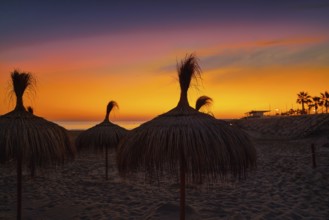Malvarrosa beach in Valencia also las Arenas at Spain