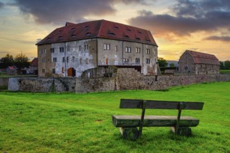 The fortress Heldrungen is a fortress with two moats in Thuringia Germany