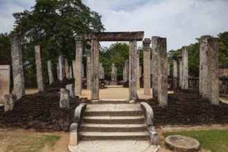 Polonnaruwa - the ruins of an ancient temple, traces of an ancient highly developed civilization.