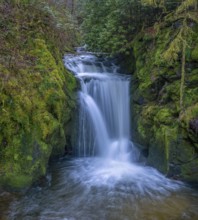Geroldsau waterfall of the Grobbach stream south of the Geroldsau district of Baden-Baden in the