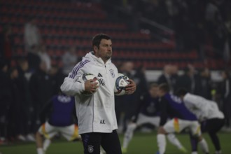 German goalkeeping coach Andreas Kronenberg (Team Germany) at the warm-up for the UEFA Nations