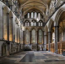 Salisbury, United Kingdom, 8 September, 2022: interior view of the Saint Martin's Chapel in