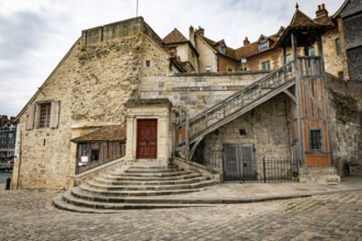 The old town hall near the harbor in the french place of honfleur in normany