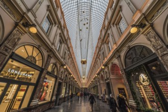 Brussels Old Town, Brussels Capital Region, Belgium, 12 06 2019 View over the Royal Galeries of