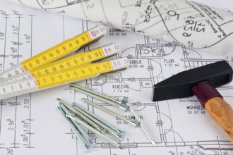 Building plan for a residential building. Drawings and plans by an architect. Austria