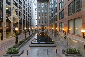 Architecture, festive decoration in the World Trade Centre, Montreal, Province of Quebec, Canada,
