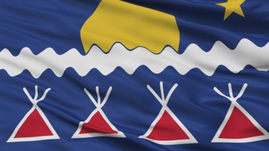 Native Americans Tribe Indian Flag, Closeup View