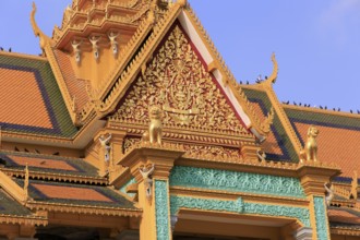 Close-up of the Royal Palace in Phnom Penh, Cambodia, Asia
