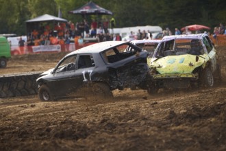 Stock car race organised by MSC Crazy Horses in Runkel, Hesse, Germany, Europe