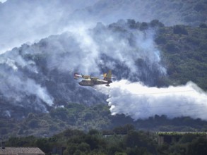 A picture of fire fighters in the sky