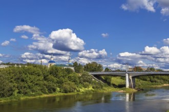Landscape with Dnieper river in Smolensk, Russia, Europe