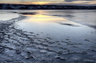 Buffalo Pound Lake Saskatchewan Canada ice design