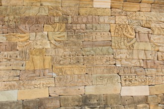 Wall frieze of the temple complex of Banteay Chhmar in Cambodia