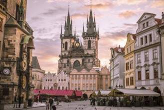 Prague, Czech Republic, 28 March 2016: Image with Old Town Square from Prague, Czech Republic at