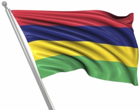 Flag of Mauritius, This is a computer generated and 3d rendered image