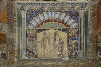 Ancient Roman mosaic in Pompeii, Campania, Italy Italy