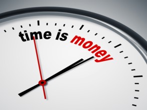 An image of a nice clock with time is money