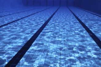Empty Swimming Pool Underwater View