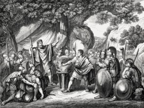 Gaius Mucius Scaevola before Etruscan, King Lars Porsenna