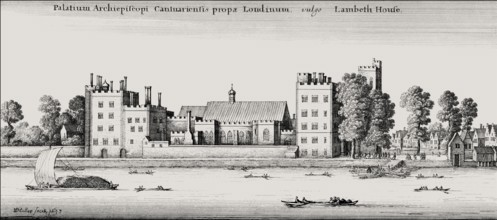 Lambeth Palace, London, UK, after Hollar, 1647