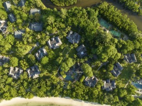 Aerial View, seychellen, Mahe, Port Glaud and Port launay Beach, Port Glaud, Seychellen
