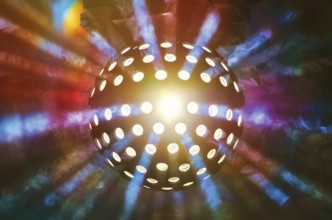 Disco Ball Light in the Nigt Club Varna, Bulgaria, Europe