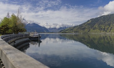 Landscape panorama, Zell am See, Pinzgau, lake, boat, boat trip, idyll