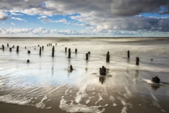 The Baltic Sea coast near Kühlungsborn on a stormy day