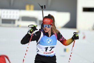 Julia Tannheimer (DAV Ulm/GER) at the shooting range at the IBU Biathlon World Championships