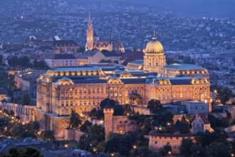Europe, Hungary, Budapest, Castle hill and castle. City view Austria, Europe