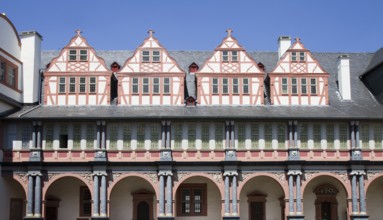 Inner Square of castle Weilburg, Hesse, Germany Weilburg, Germany, Europe
