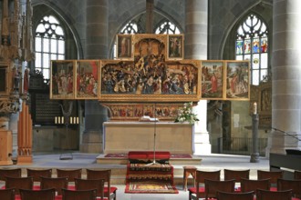 High altar of St Michael's Parish Church, Passion and Resurrection of Jesus, Am Markt, Schwäbisch