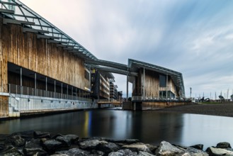 Oslo, Norway, August 11, 2019: Astrup Fearnley Museum of Modern Art. Long exposure view, Europe