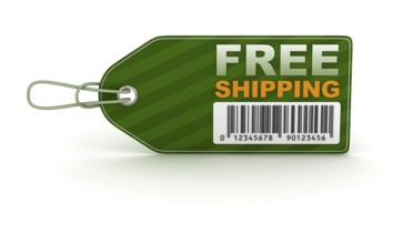 Free Shipping Tag, This is a computer generated and 3d rendered picture