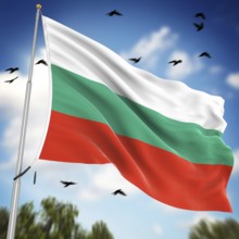 Flag of Bulgaria, This is a computer generated and 3d rendered image