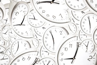 Droste effect background with infinite clock spiral. Abstract design for concepts related to time