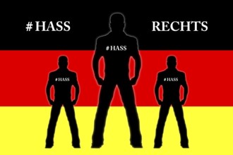 Reichsbürger, skinhead, skinheads, Nazi, Nazis, right, rights, clock, 5 to 12, Germany, national