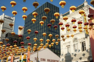 15.03.2019, Singapore, Republic of Singapore, Asia, Annual street decoration with lanterns for the